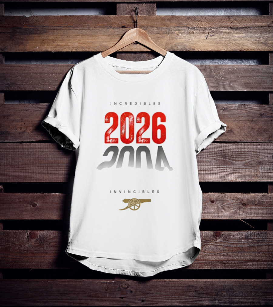 Incredibles 2026 Invincibles 2004 Arsenal FC Cannon T-Shirt