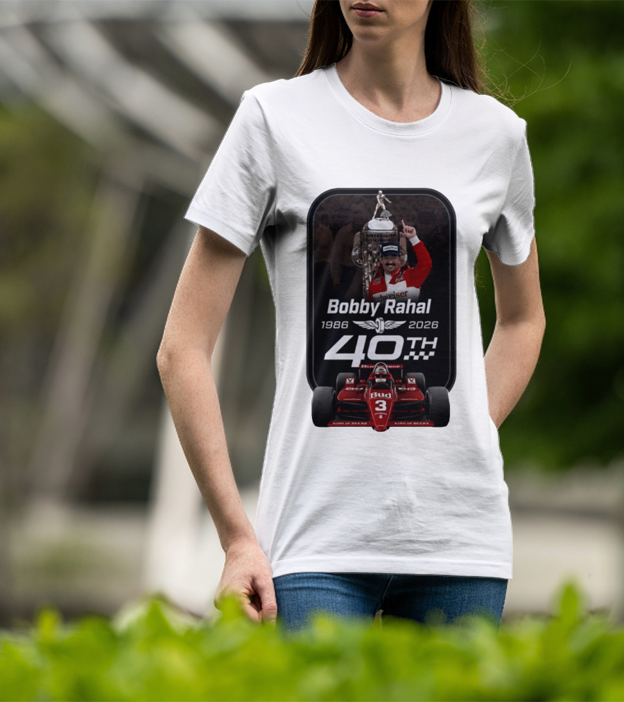 Bobby Rahal 40th Anniversary 1986 2026 Racing Budweiser IndyCar T-Shirt