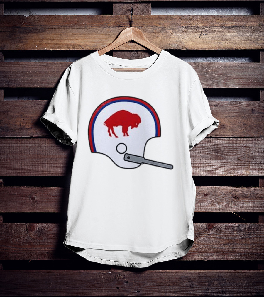 Buffalo Bills Football Team Red And Blue Helmet T-Shirt