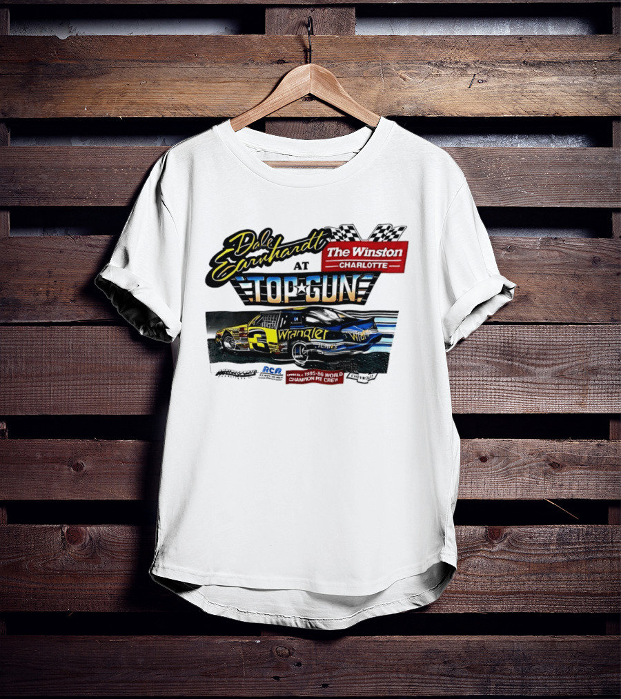 Dale Earnhardt At Top Gun The Winston Charlotte Wrangler Racing T-Shirt