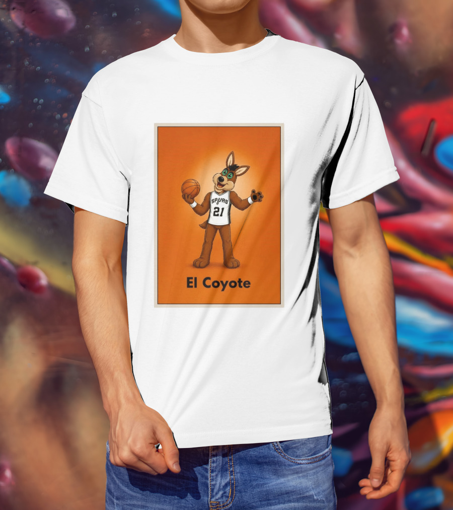 El Coyote Spurs 21 Basketball NBA San Antonio T-Shirt