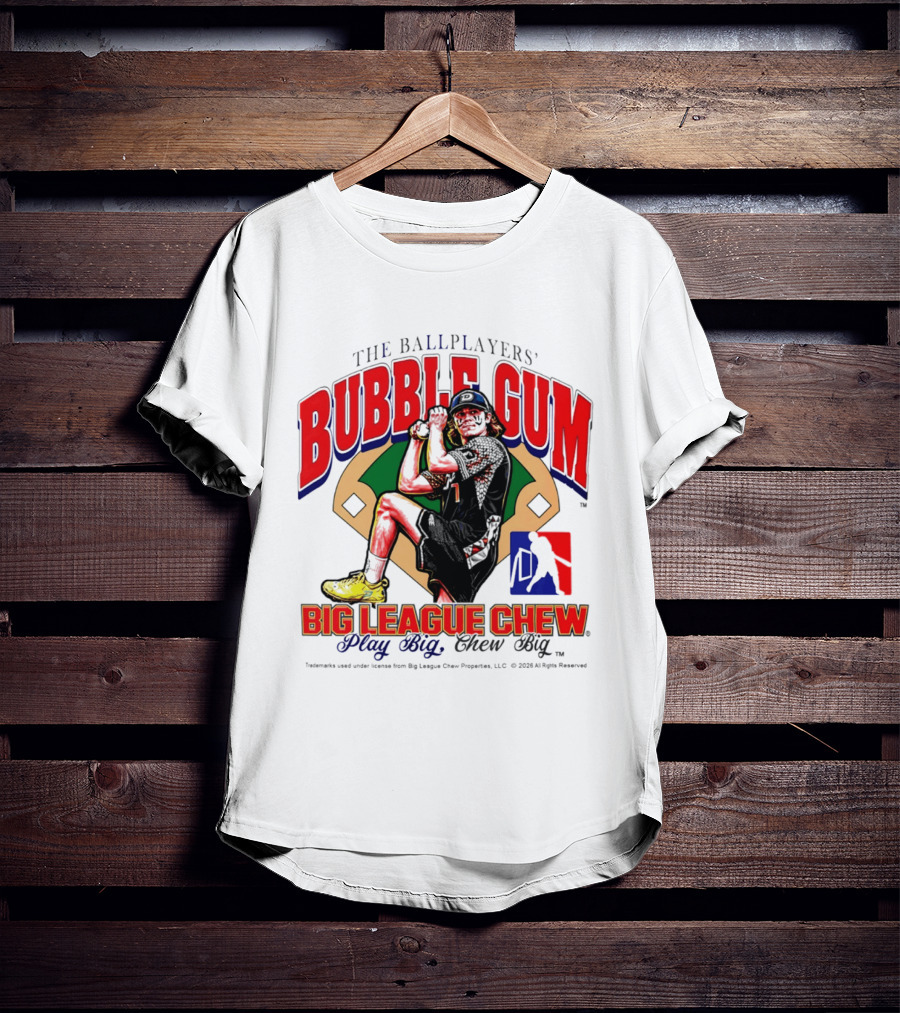 The Ballplayers' Bubble Gum Big League Chew Play Big Chew Big T-Shirt