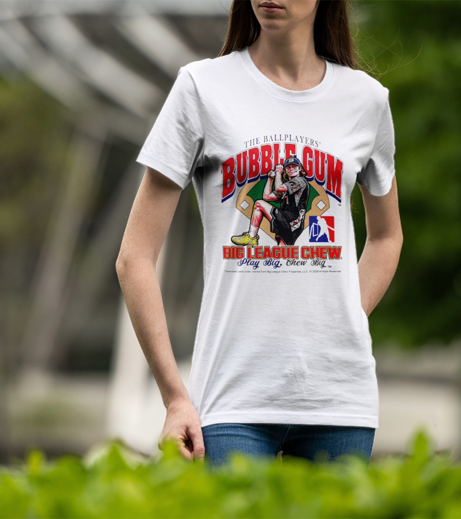 The Ballplayers' Bubble Gum Big League Chew Play Big Chew Big T-Shirt