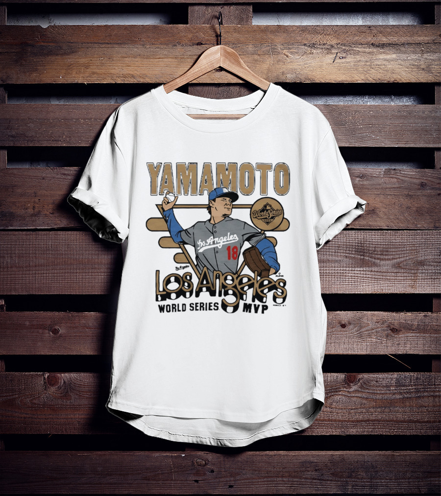 Yamamoto Los Angeles World Series MVP Dodgers Baseball Player T-Shirt