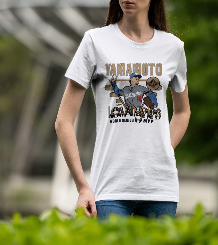 Yamamoto Los Angeles World Series MVP Dodgers Baseball Player T-Shirt
