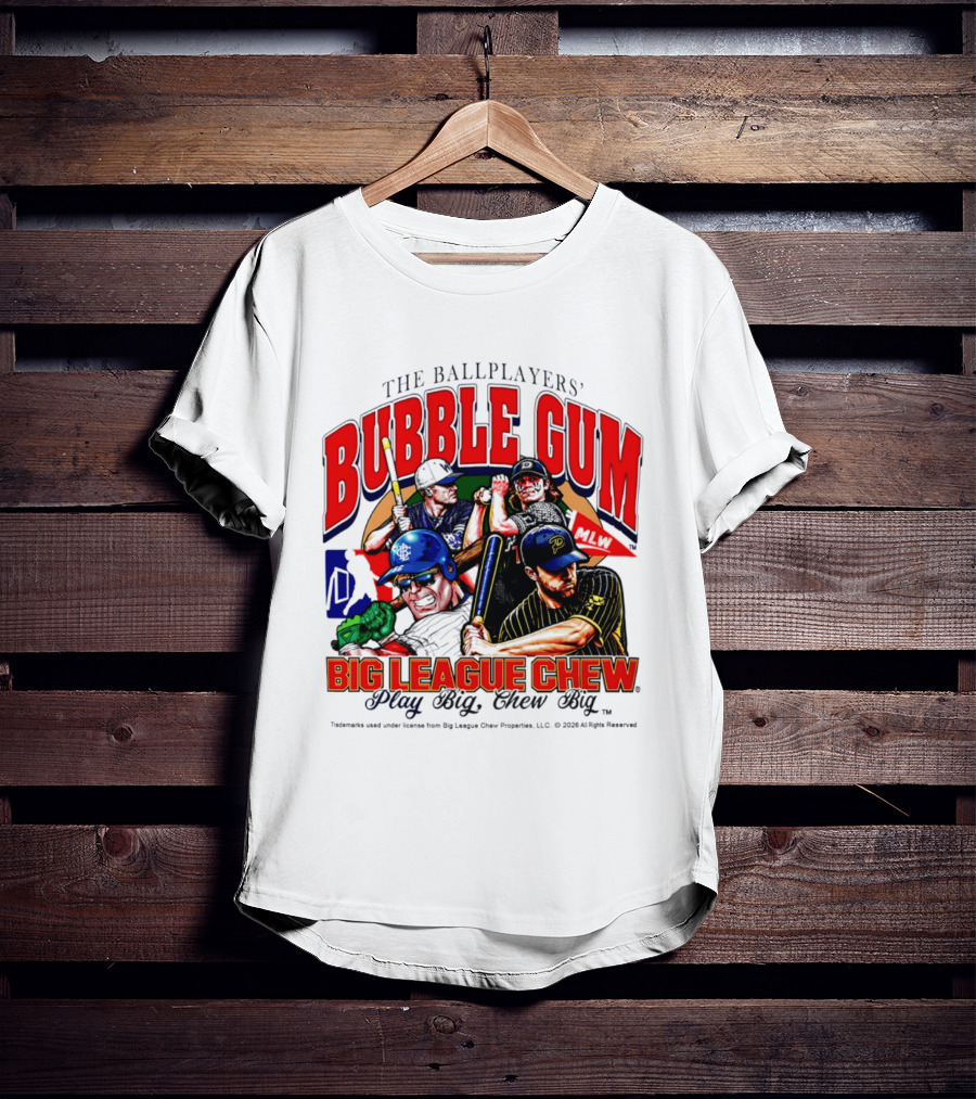 The Ballplayers' Bubble Gum Big League Chew Play Big Chew Big T-Shirt