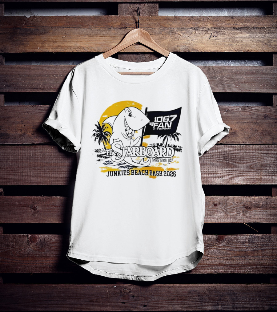 The Starboard 106.7 Junkies Beach Bash Dewey Beach USA 2026 T-Shirt