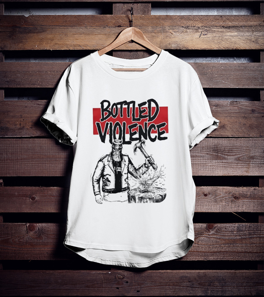 Bottled Violence Character With Hammer And Red T-Shirt