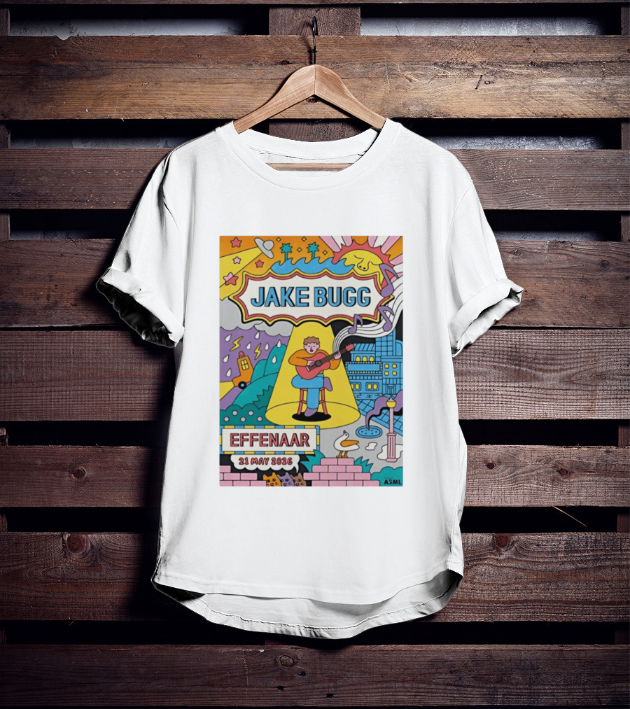 Jake Bugg Effenaar 21 May 2026 Pop Art Style Concert Event T-Shirt