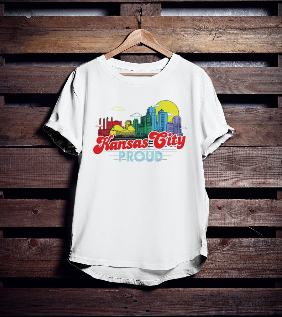 Kansas City Proud Skyline Colorful Urban Landscape T-Shirt