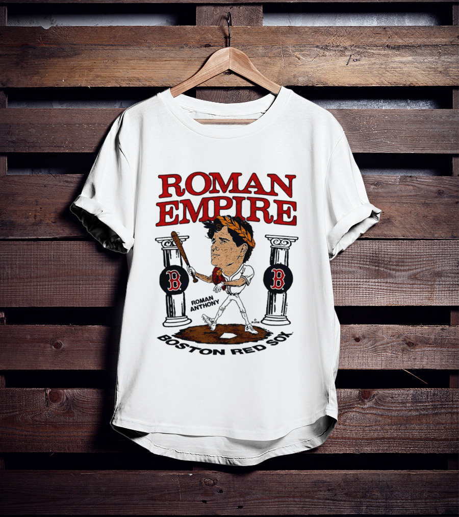 Roman Empire Boston Red Sox Roman Anthony Caricature Player T-Shirt