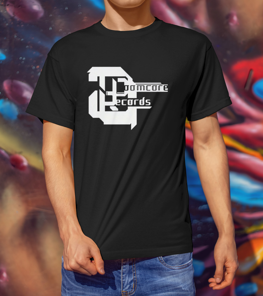 Doomcore Records Bold Stylized T-Shirt