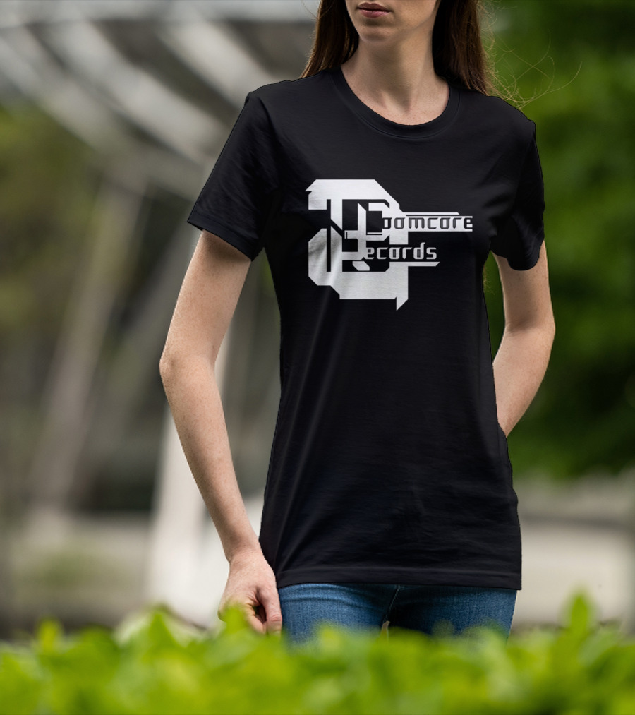 Doomcore Records Bold Stylized T-Shirt