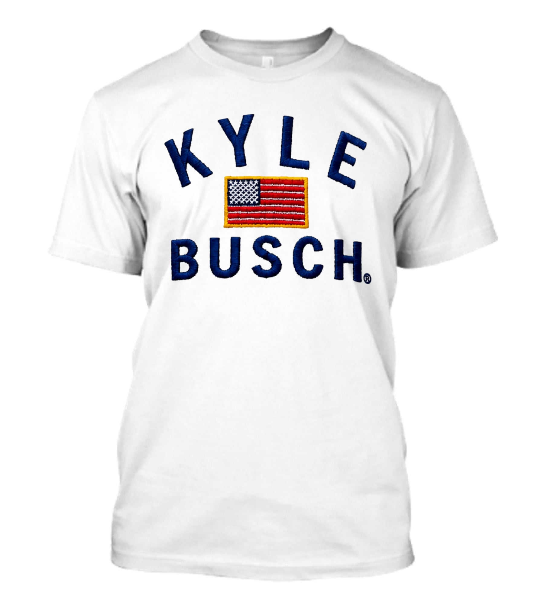 Kyle Busch American Flag Racing Patch T-Shirt