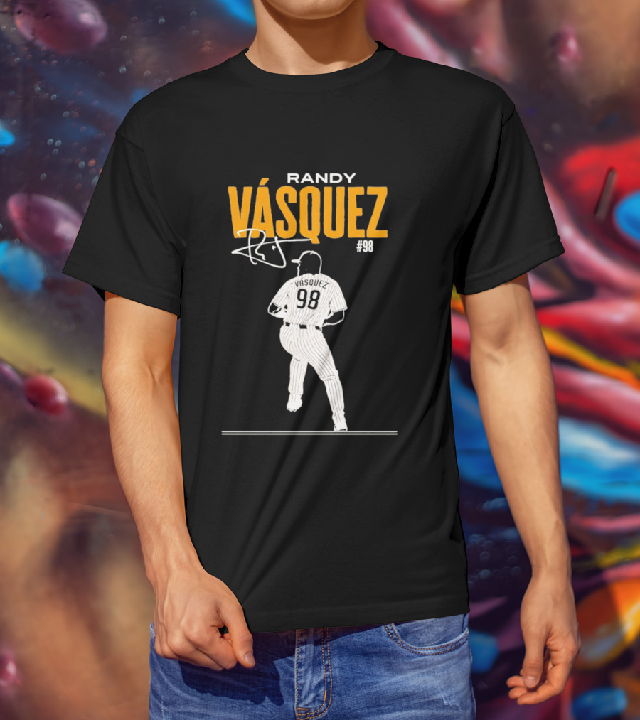 Randy Vázquez 98 San Diego Players Signature T-Shirt