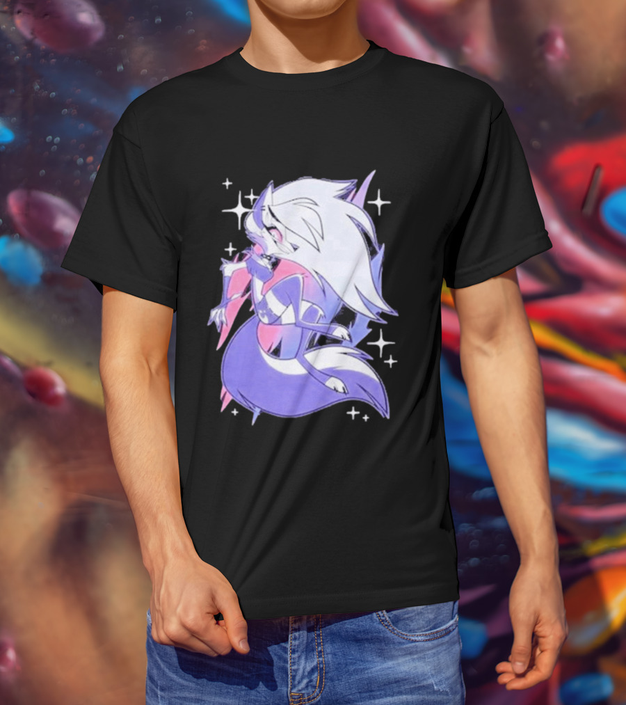 Helluva Boss Loona Bisexual Pride Character Sparkling Aesthetic T-Shirt