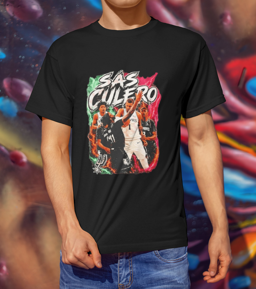 San Antonio Spurs SAS Culero Victor Wembanyama Basketball Players T-Shirt
