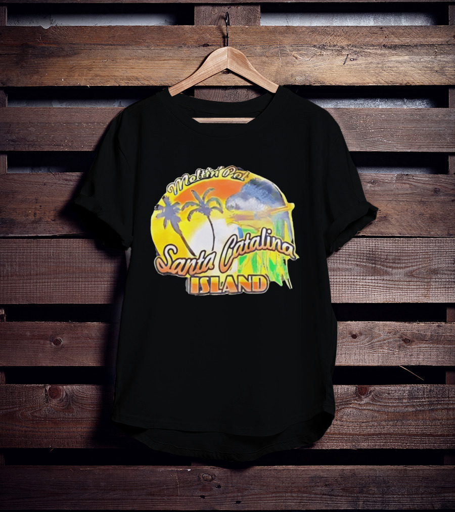 Meltin Pot Santa Catalina Island Palm Trees Ocean Sunrise T-Shirt