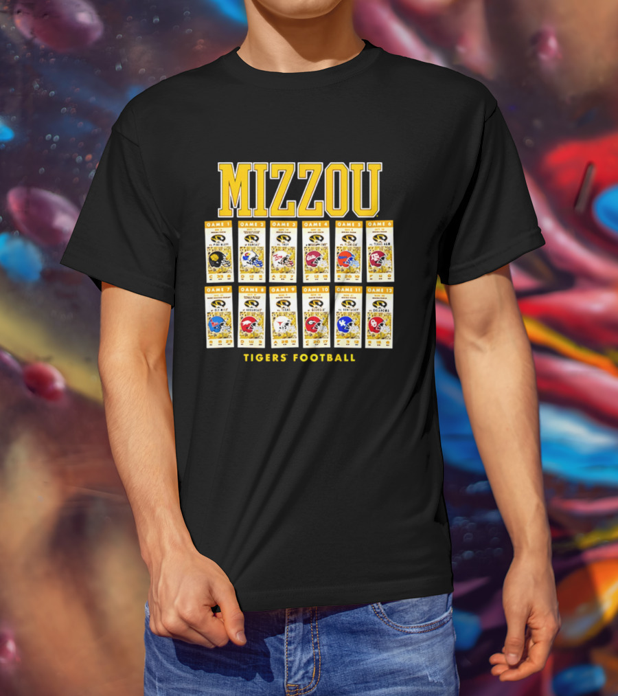 Mizzou Tigers 2026 Football Season Schedule Games T-Shirt