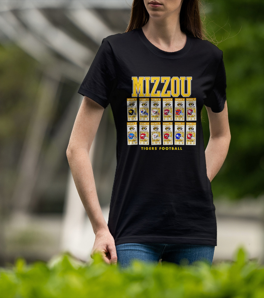 Mizzou Tigers 2026 Football Season Schedule Games T-Shirt
