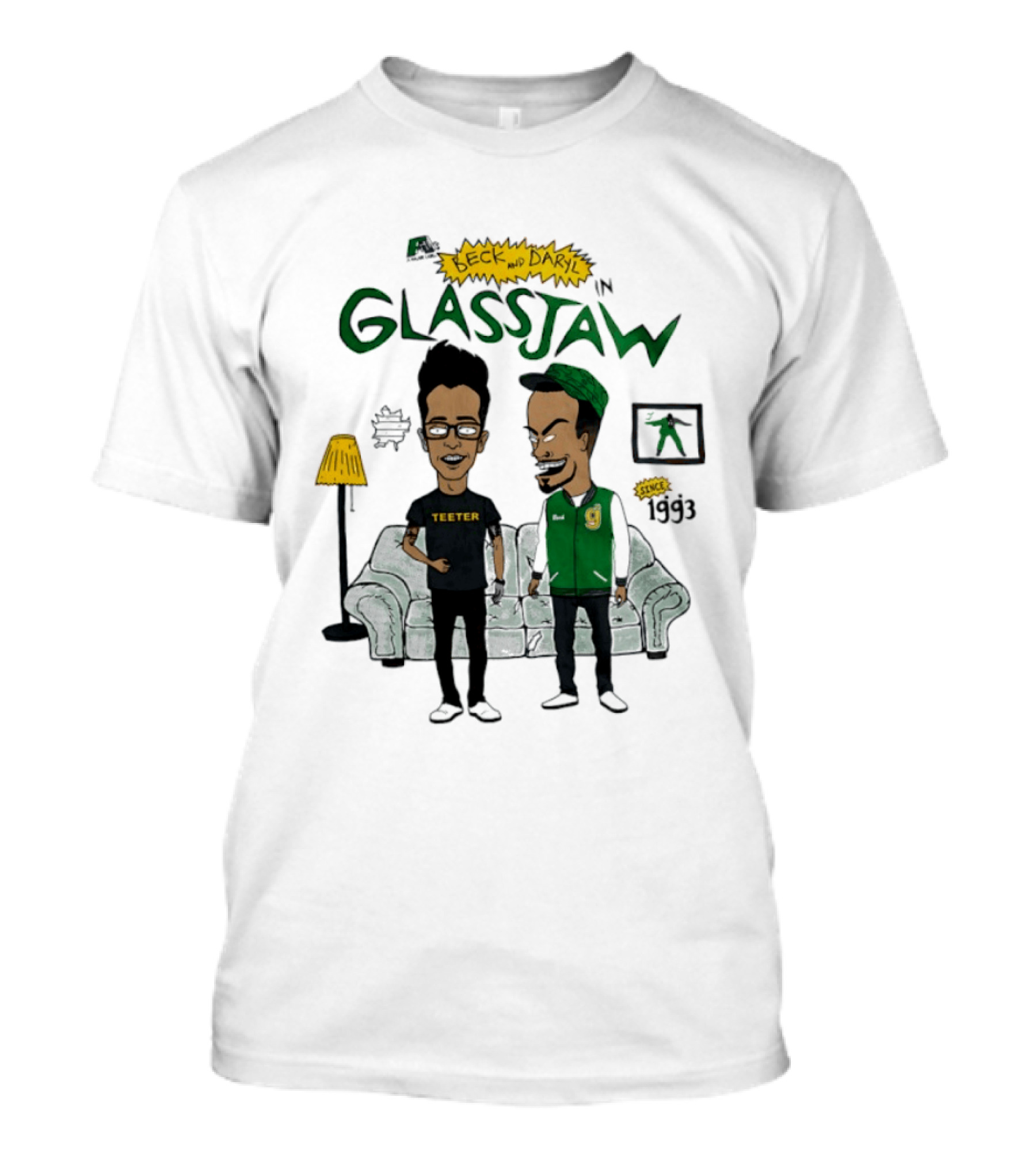 Beck And Daryl In Glassjaw Since 1993 Couch Teeter T-Shirt