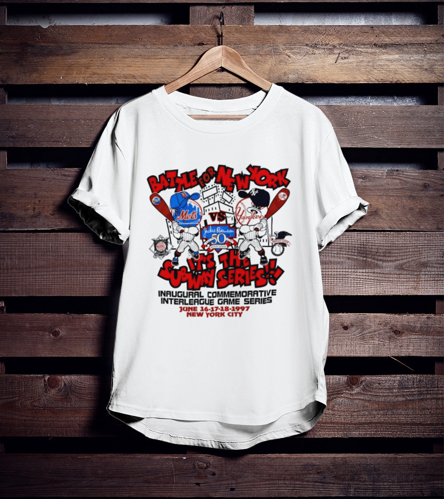 Battle For New York Vs It's The Subway Series Unpoliced Combative Interleague Game Series New York City T-Shirt