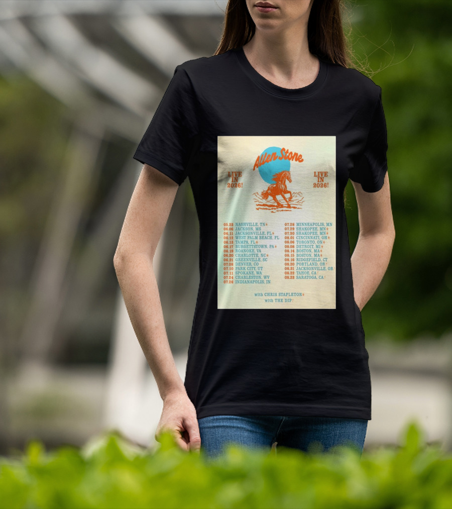 Allen Stone Live In 2026 Tour Dates With Chris Stapleton And The Dip T-Shirt