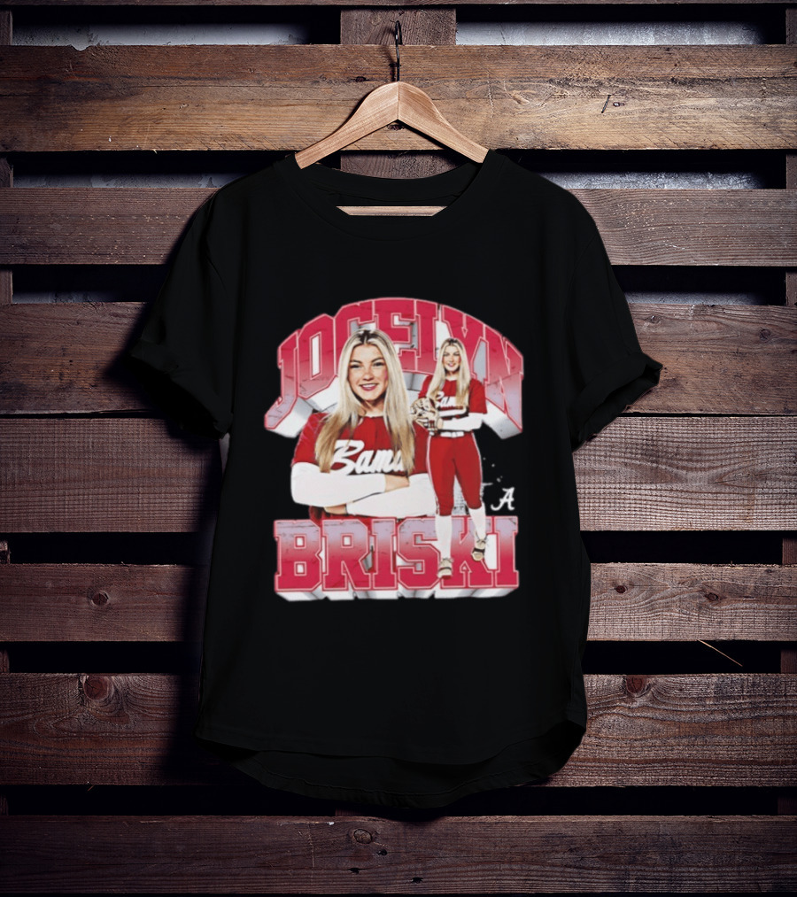 Jocelyn Briski Alabama Bama Crimson Tide Softball 90s Bootleg T-Shirt