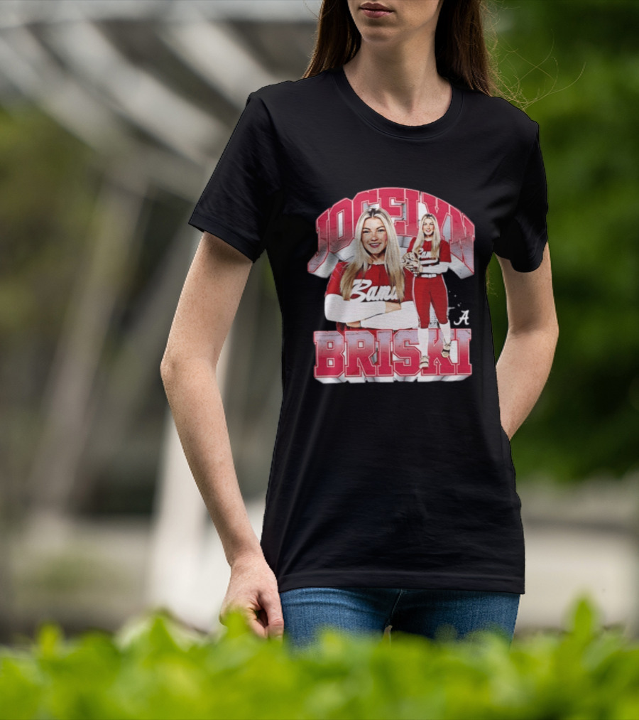 Jocelyn Briski Alabama Bama Crimson Tide Softball 90s Bootleg T-Shirt
