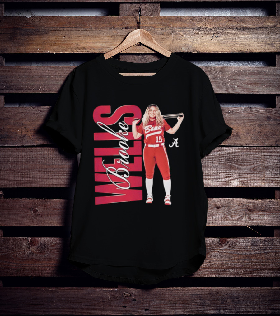 Brooke Wells Bama Crimson Tide Softball Player 15 Alabama T-Shirt