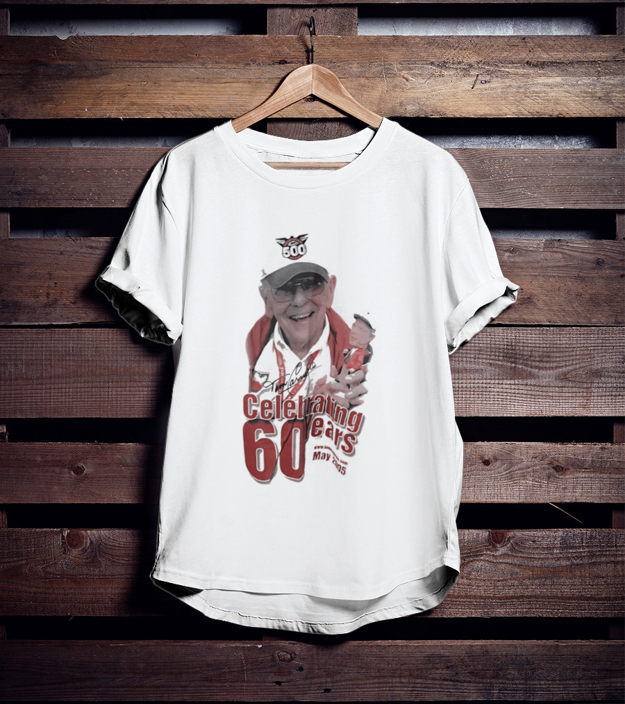 Tom Carnegie Indianapolis 500 Celebrating 60 Years Announcer Bobblehead May 2005 T-Shirt