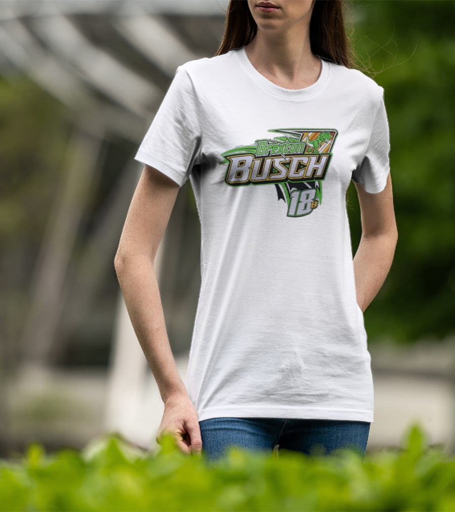 Brexton Busch 18B Dinosaur Racing T-Shirt