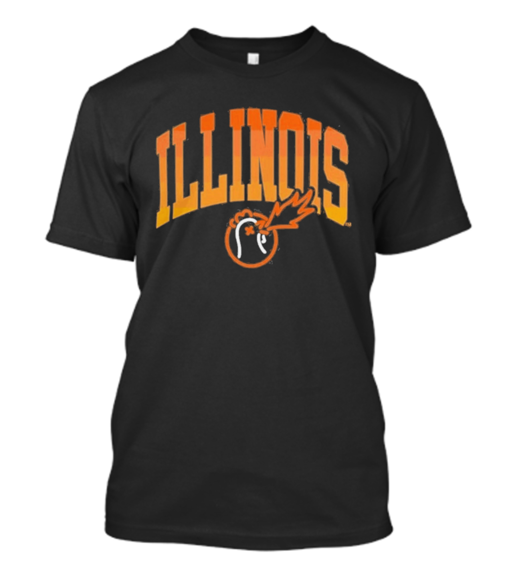 Illinois Hot Ones Heat Chart Flame Orange T-Shirt