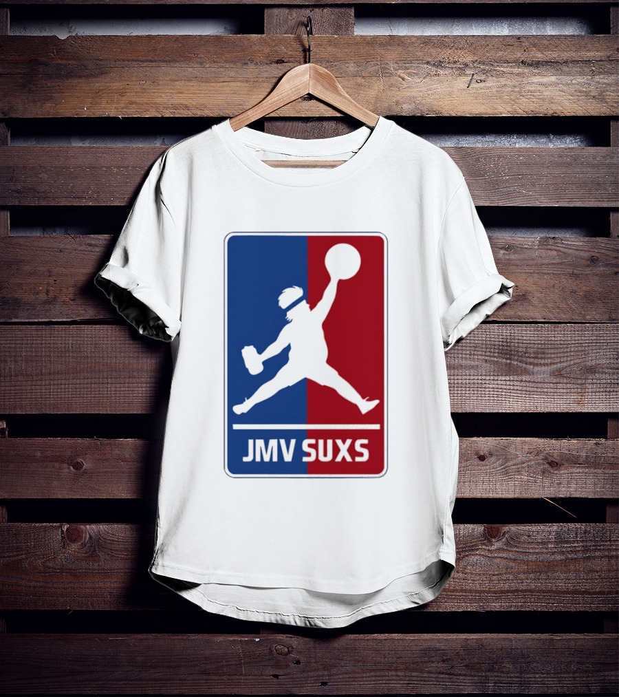 JMV SUXS MLB Jumpman Overweight Baseball Pitcher T-Shirt
