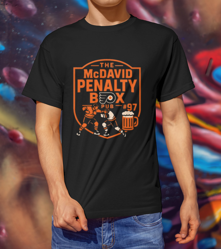 The McDavid Penalty Box Philadelphia Flyers Pub #97 T-Shirt
