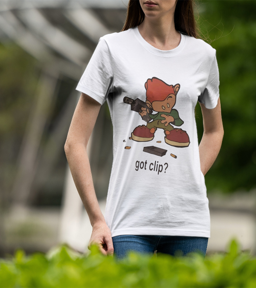 Pico Got Clip Gun Ammo Magazine Casings Retro Cartoon T-Shirt
