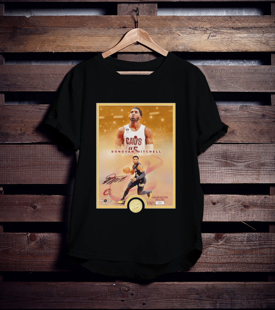 Donovan Mitchell Cleveland Cavaliers Limited Edition Bronze Coin Photo Mint T-Shirt