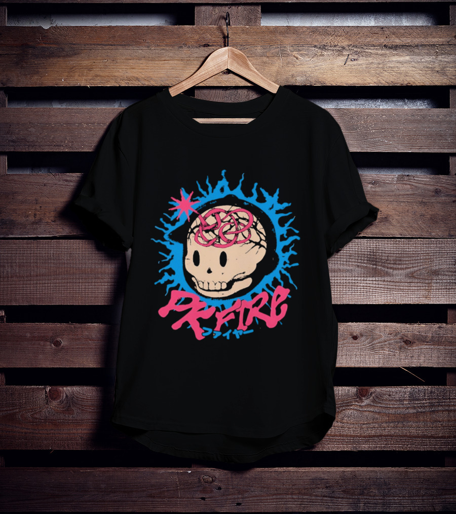 PK Fire Skull Art EarthBound Ness T-Shirt