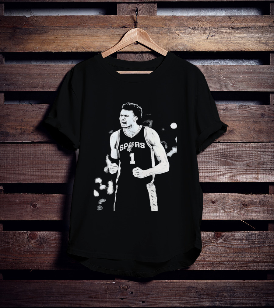 Victor Wembanyama Spurs Number 1 Basketball Jaelen Molina T-Shirt