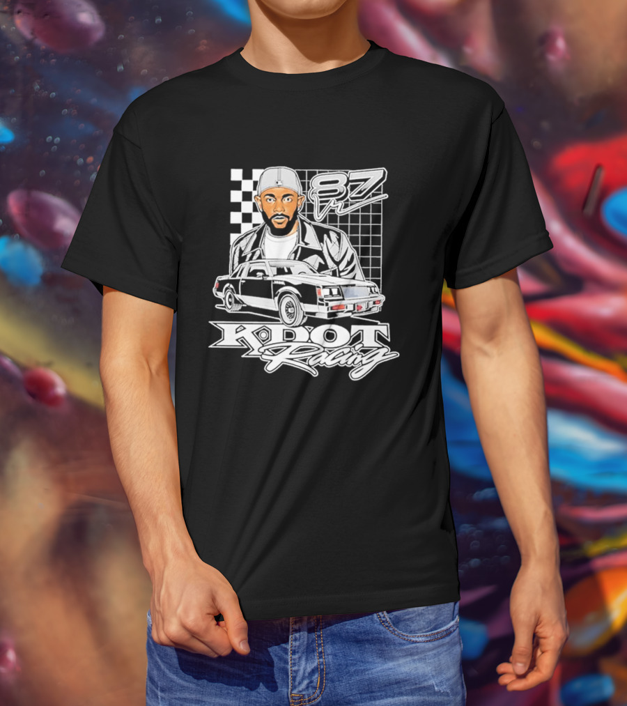Kendrick Lamar K DOT Racing Graphic F7 Car Checkerboard T-Shirt