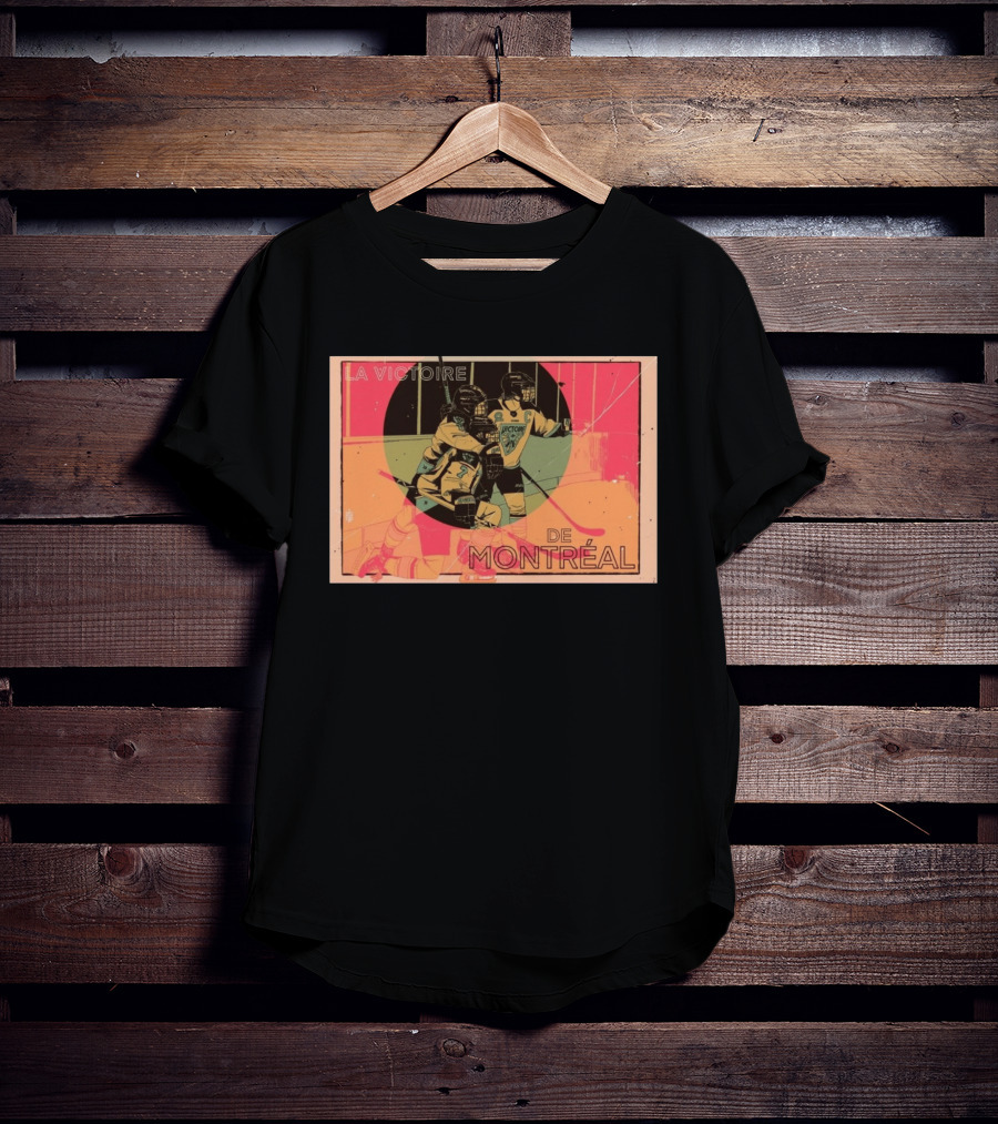 La Victoire De Montréal Hockey Vintage Pop T-Shirt