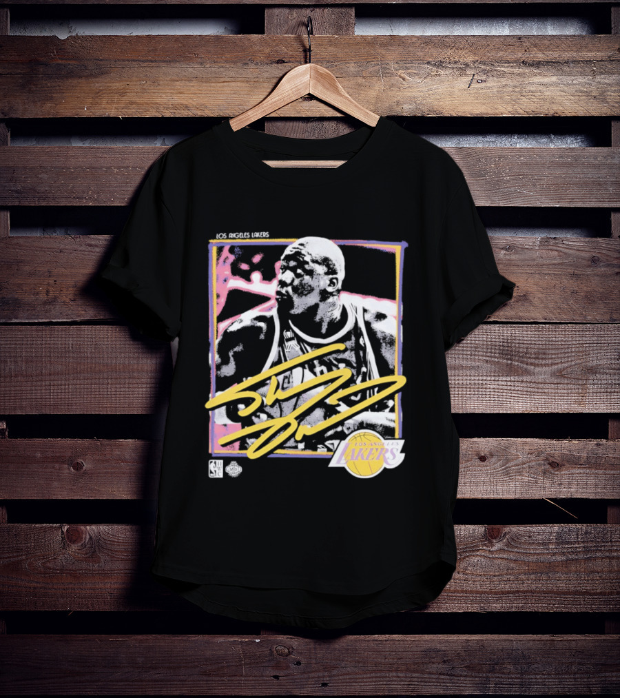 Los Angeles Lakers Shaquille O'Neal 55 Signature NBA Official Merchandise T-Shirt