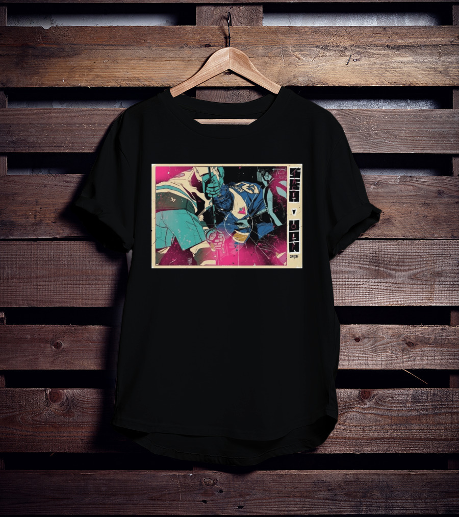 Face Off 2026 Intense Ice Hockey Action T-Shirt