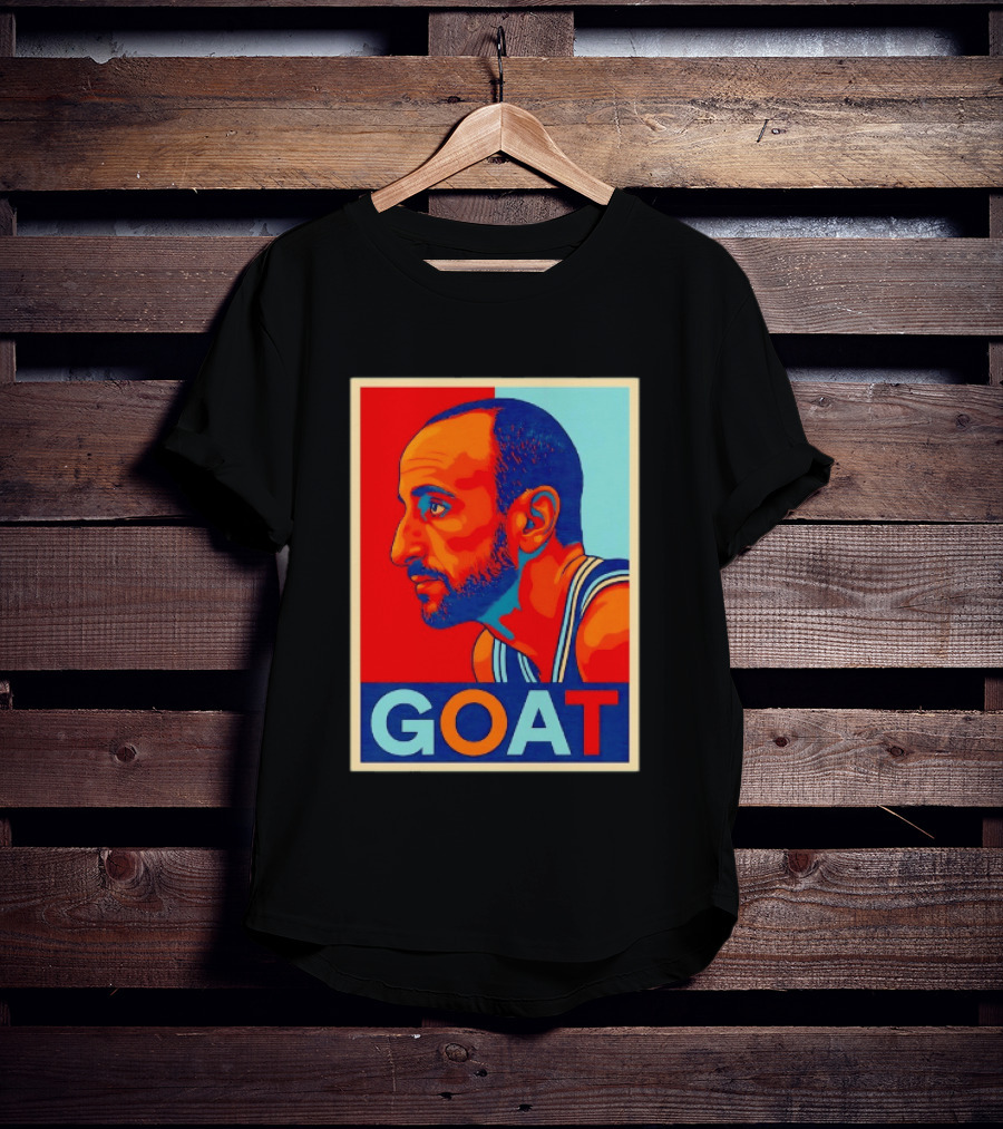 Manu Ginobili GOAT San Antonio Spurs 20 Retro Pop T-Shirt