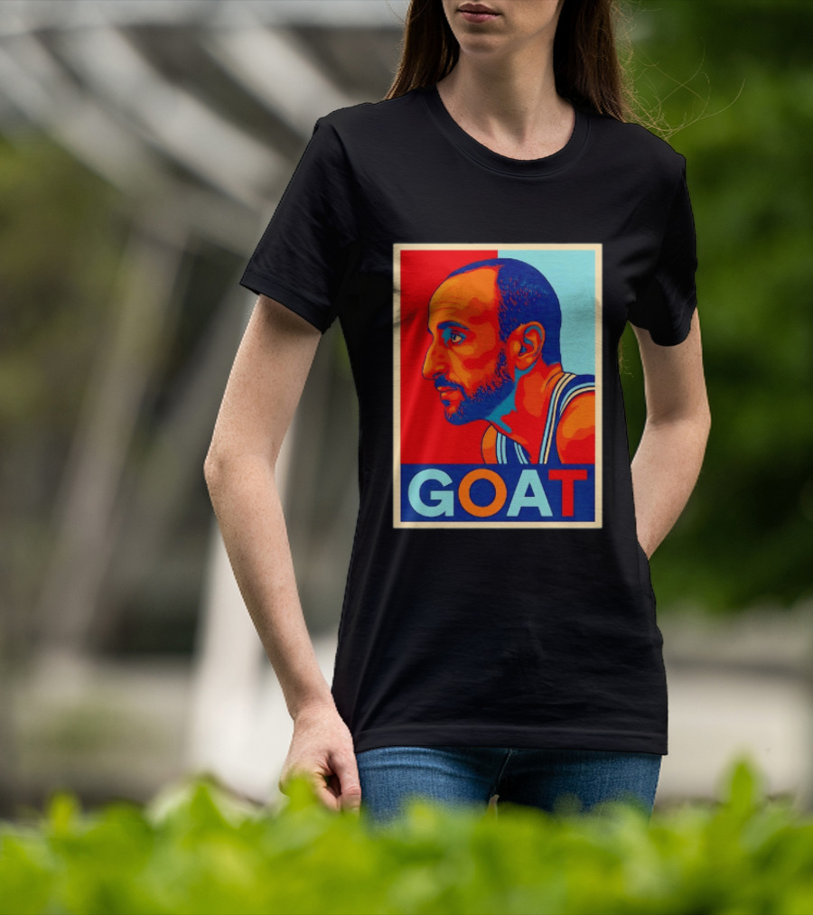 Manu Ginobili GOAT San Antonio Spurs 20 Retro Pop T-Shirt