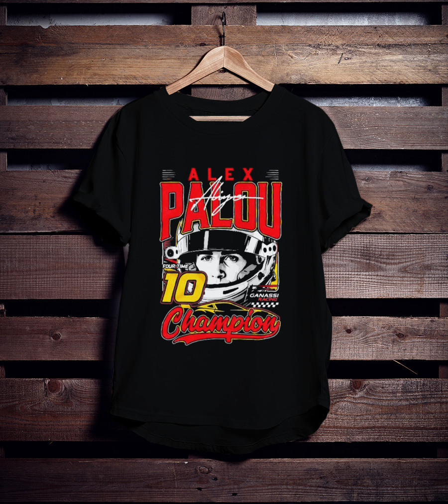 Alex Palou 10 Champion Racing Helmet Signature T-Shirt