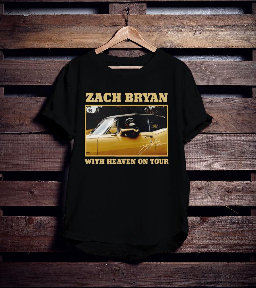Zach Bryan With Heaven On Tour 2026 Signature Convertible T-Shirt