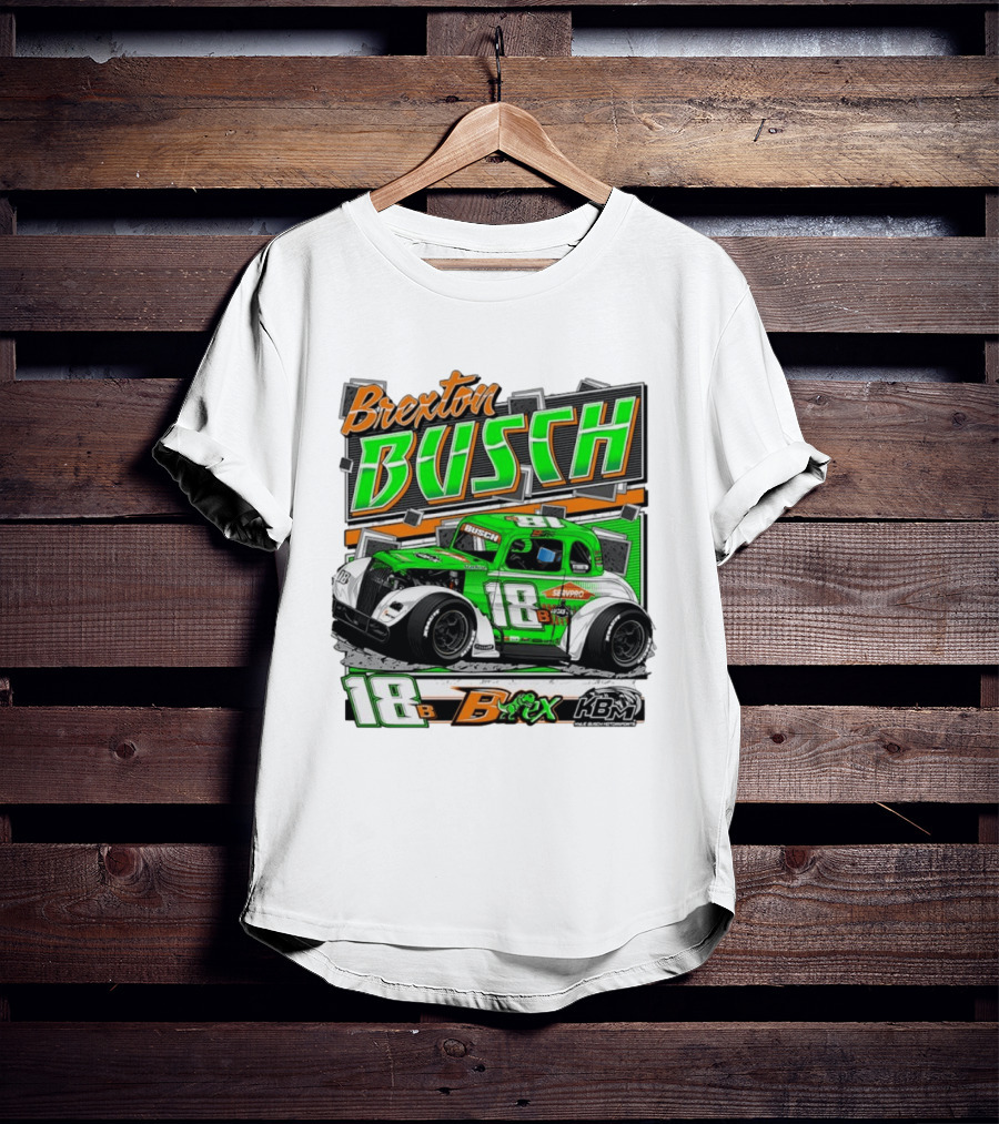 Brexton Busch 18 B Rex KBM Race Car Graphic 2026 T-Shirt
