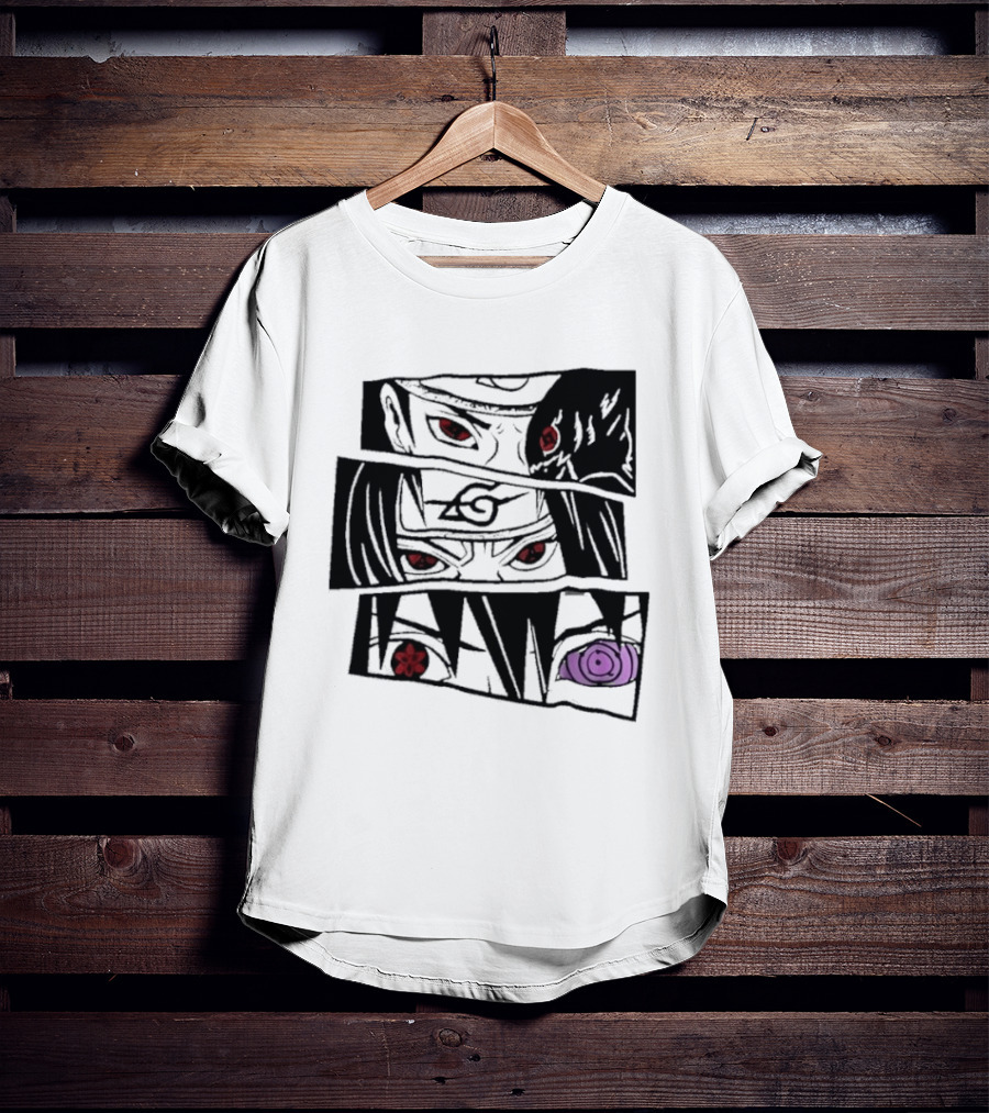 Uchiha Itachi Sasuke Sharingan Rinnegan Eyes Anime Trends 2026 T-Shirt