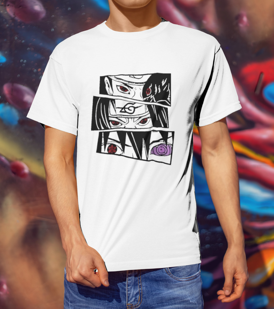 Uchiha Itachi Sasuke Sharingan Rinnegan Eyes Anime Trends 2026 T-Shirt